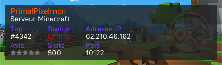PrimalPixelmon - Serveur Minecraft