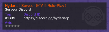 Hydaria | Serveur GTA 5 Role-Play !