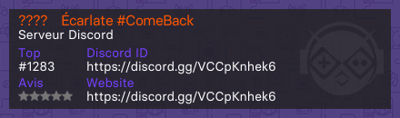 ????・Écarlate #ComeBack