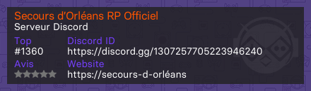 Secours d’Orléans RP Officiel