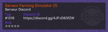 Serveur Farming Simulator 25