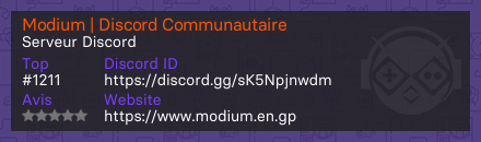 Modium | Discord Communautaire 