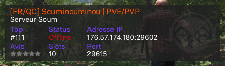 [FR/QC] Scuminouminou | PVE/PVP 