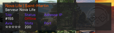 Nova Life | Saint-Martin - Serveur Nova Life