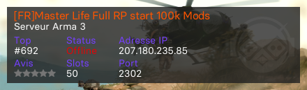 [FR]Master Life Full RP start 100k Mods