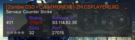[Zombie CSO + LVL]+[MONEY$]-ZM.CSPLAYERS.RO © [since 2025] - Serveur Counter Strike