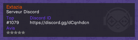 Extazia - Serveur Discord