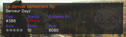 Le dernier battement Rp