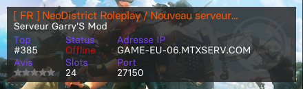 [ FR ] NeoDistrict Roleplay / Nouveau serveur / VIP