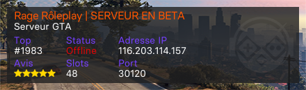 Rage Rôleplay | SERVEUR EN BETA