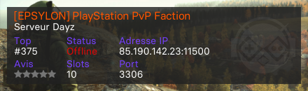 [EPSYLON] PlayStation PvP Faction