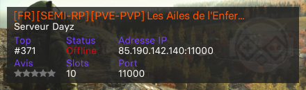 [FR] [SEMI-RP] [PVE-PVP] Les Ailes de l'Enfer - https://discord.gg/mtBTuGup