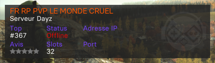 FR RP PVP LE MONDE CRUEL 