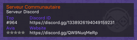 Serveur Communautaire 