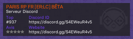 PARIS RP FR [ER:LC] BÊTA
