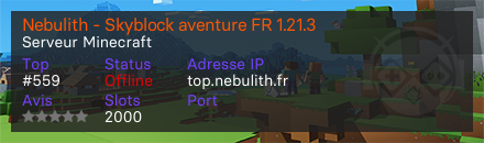 Nebulith - Skyblock aventure FR 1.21.3