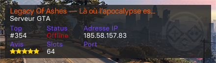 Legacy Of Ashes — Là où l’apocalypse est présente à chaque instant.