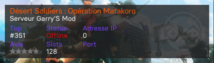 Désert Soldiers : Opération Matakoro