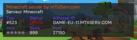 Minecraft server by mTxServ.com