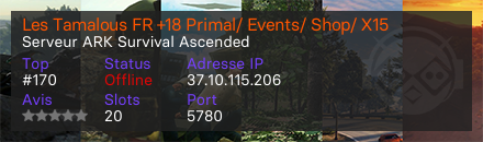 Les Tamalous FR +18 Primal/ Events/ Shop/ X15