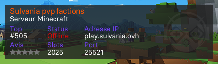 Sulvania pvp factions