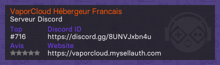 VaporCloud Hébergeur Francais
