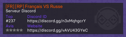 [FR] [RP] Français VS Russe