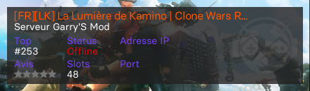 [FR][LK] La Lumière de Kamino | Clone Wars Rp - Serveur Garry's mod