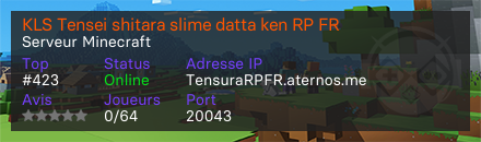 KLS Tensei shitara slime datta ken RP FR