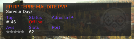 FR RP TERRE MAUDITE PVP