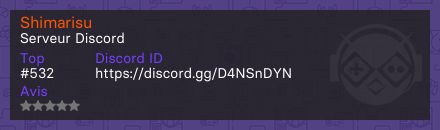 Shimarisu - Serveur Discord