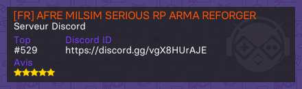[FR] AFRE MILSIM SERIOUS RP ARMA REFORGER 