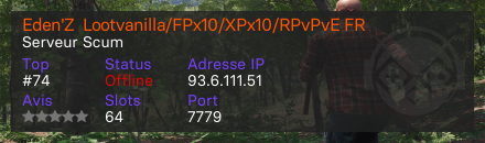 Eden'Z  Lootvanilla/FPx10/XPx10/RPvPvE FR