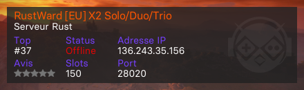 RustWard [EU] X2 Solo/Duo/Trio