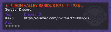 🇺🇸IRON VALLEY SERIOUS RP🇺🇸 I PS5 FR