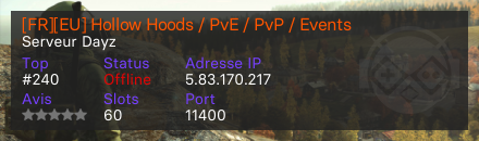 [FR][EU] Hollow Hoods / PvE / PvP / Events