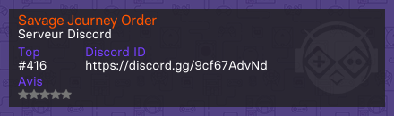 Savage Journey Order