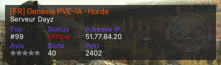 [FR] Genesia PVE-IA -Horde