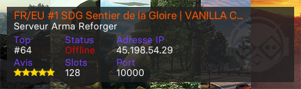 FR/EU #1 SDG Sentier de la Gloire | VANILLA CONFLICT | discord.gg/SDGFR