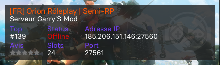 [FR] Orion Rôleplay | Semi-RP