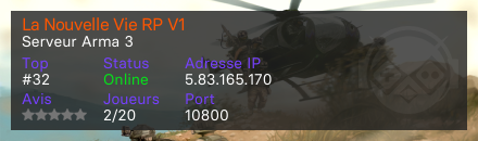 La Nouvelle Vie RP V1