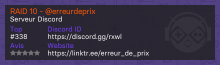 RAID 10 - @erreurdeprix 