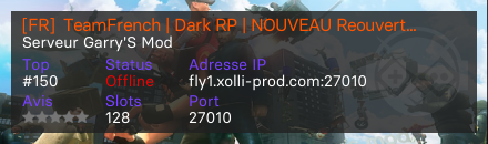 [FR]  TeamFrench | Dark RP | NOUVEAU Reouverture .gg/mfq9UduaDK