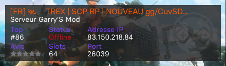 [FR] 🛰️ TREX | SCP RP | NOUVEAU gg/CuvSD3PZN