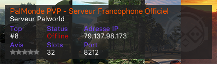 PalMonde PVP - Serveur Francophone Officiel