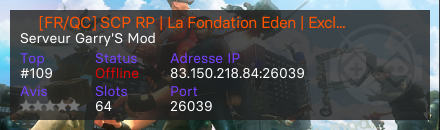✿ [FR/QC] SCP RP | La Fondation Eden | Exclusif
