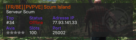 [FR/BE] [PVPVE] Scum Island