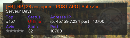 [FR] [RP] 28 ans après | POST APO | Safe Zone