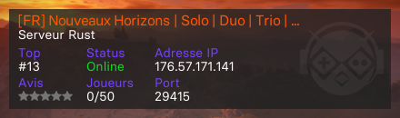[FR] Nouveaux Horizons | Solo | Duo | Trio | Quad