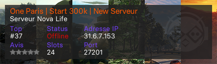 One Paris | Start 300k | New Serveur